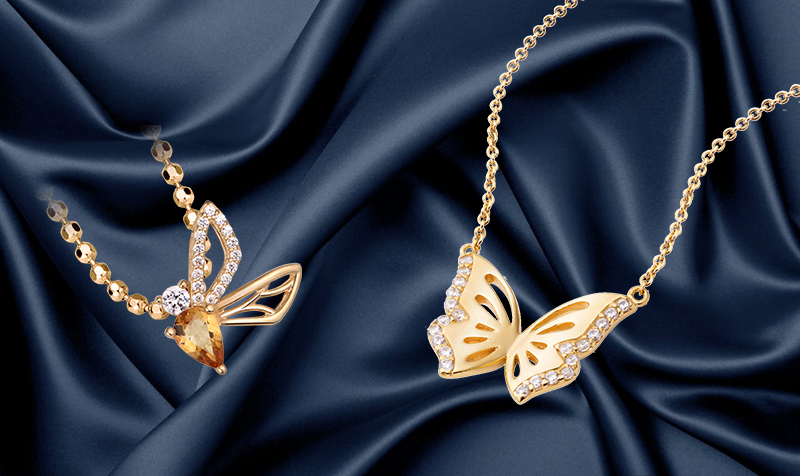 Dây chuyền vàng tây nữ hình bướm