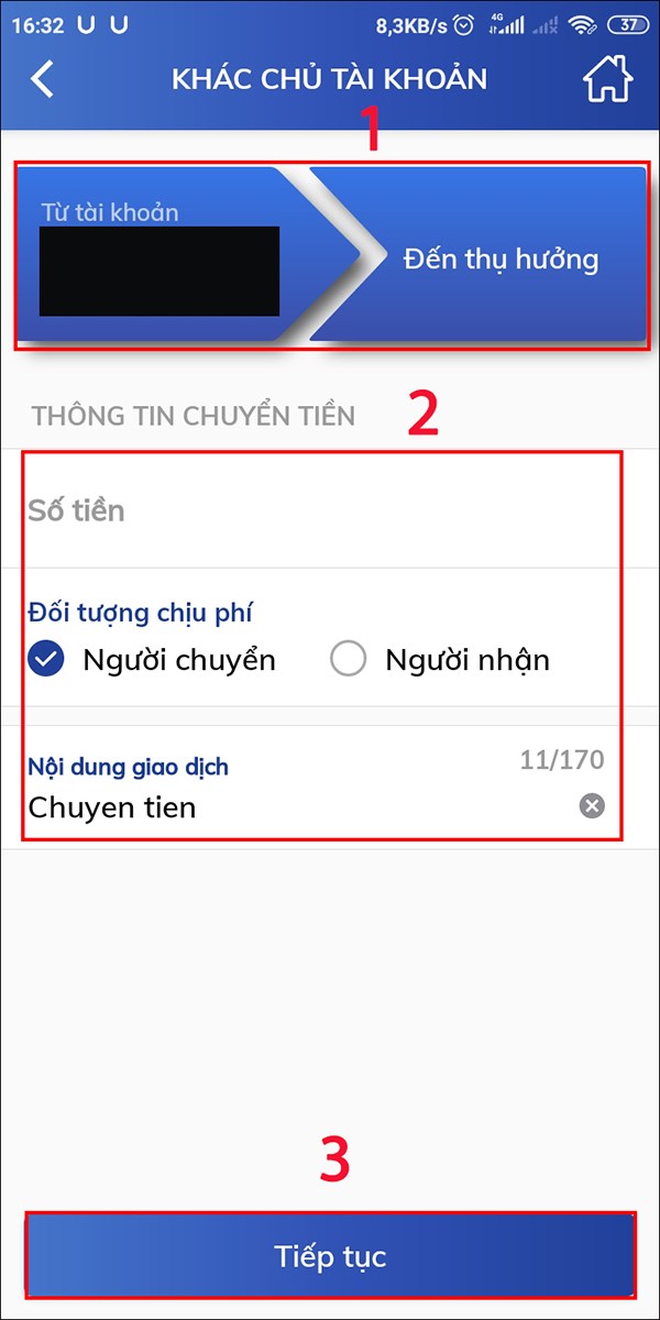 Chuyển tiền BIDV cùng ngân hàng