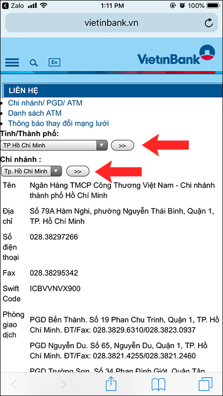 Tra cứu chi nhánh UOB