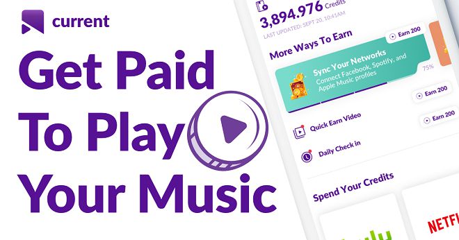 Nghe nhạc kiếm tiền qua Current Music App