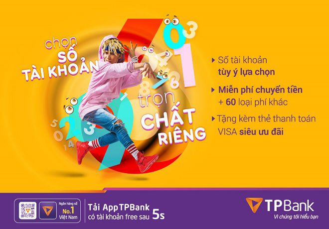 Mở tài khoản số đẹp tại TPBank