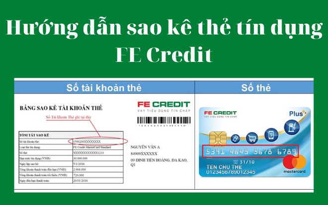 Hướng dẫn tra cứu sao kê FE Credit